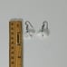 Hand Carved White Stone Polar Bear Pierced Earrings