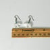 Hand Carved White Stone Polar Bear Pierced Earrings