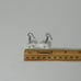 Hand Carved White Stone Polar Bear Pierced Earrings