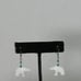 Hand Carved White Stone Polar Bear Pierced Earrings