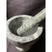 Vintage Green Stone Solid Polished Footed Marble Mortar & Pestle 4 H