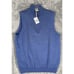 NWT Fairway & Greene Mens 1/4 Zip Golf Vest Italian Merino Wool Blue M