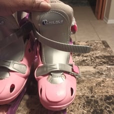 Chicago Skates Training Inline Skate Size J10-J13 Pink Purple Girls Good Cond