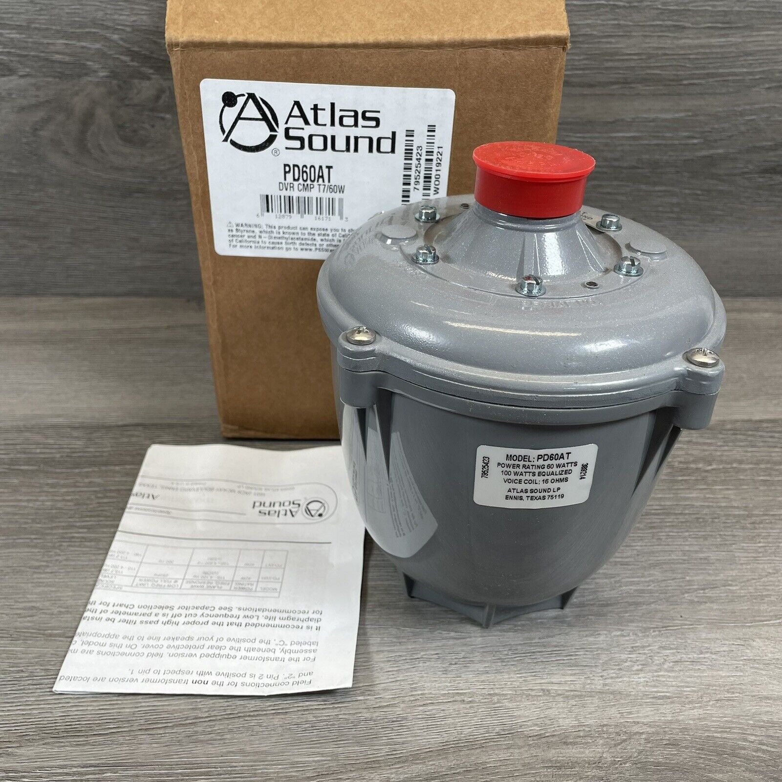 Atlas Sound PD60A - Compression Driver 60W @ 16