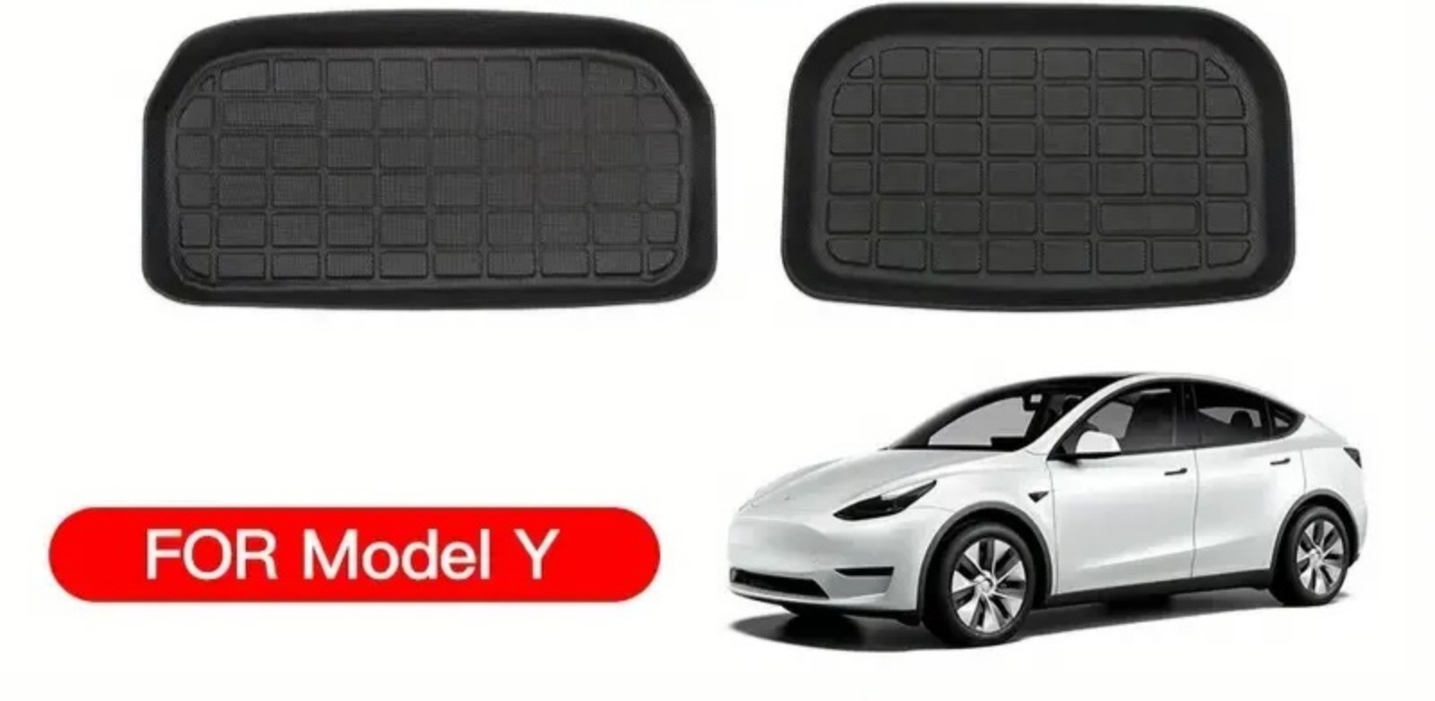 NEW 2021-2023 Tesla Model Y All Weather Upper and Lower Rear Storage Trunk Mats