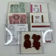 Lot of Anya, The Greeting Farm & CC Designs Unmounted Rubber Stamps