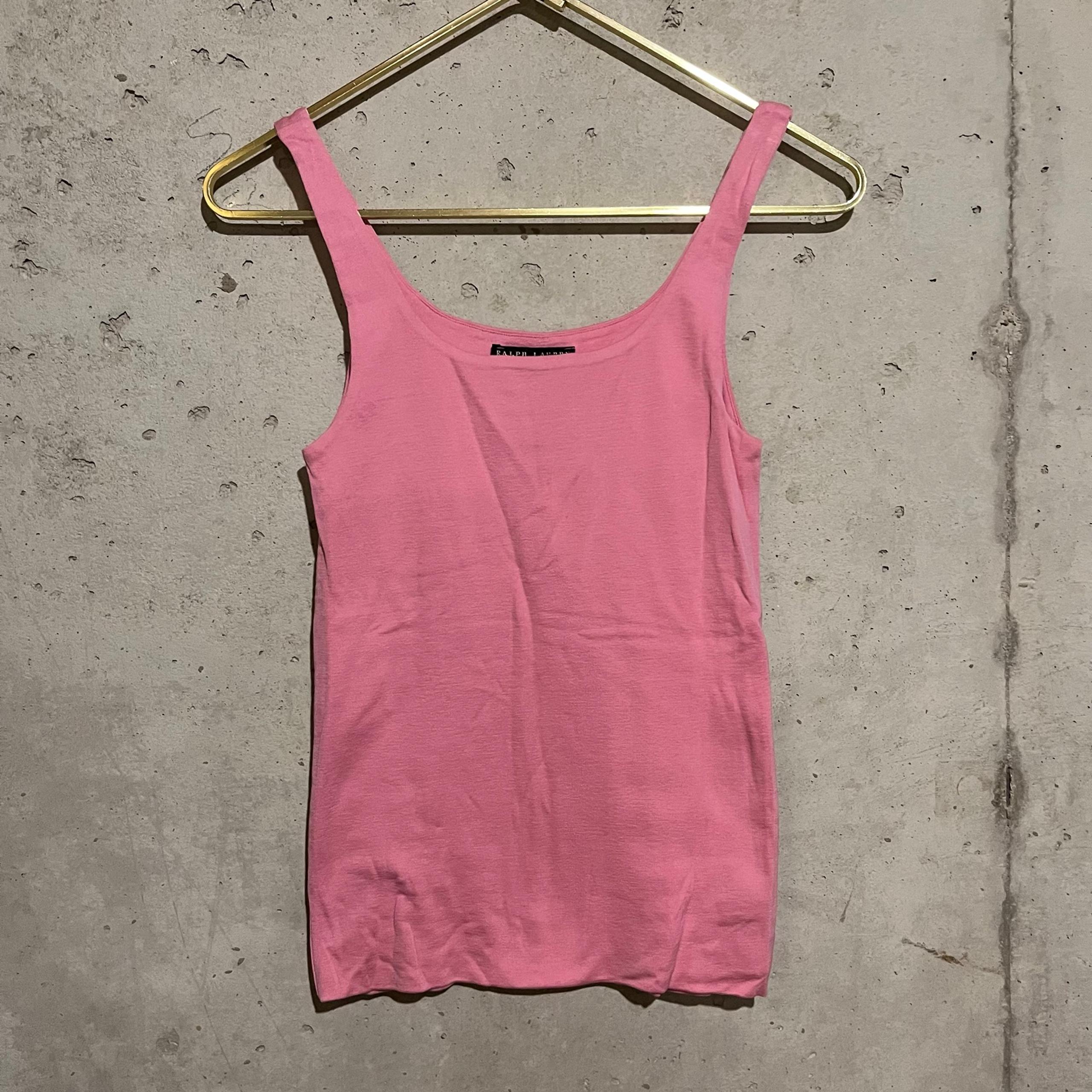 Ralph Lauren Women's Pink Mercerized Cotton Lined Tank Top Size M