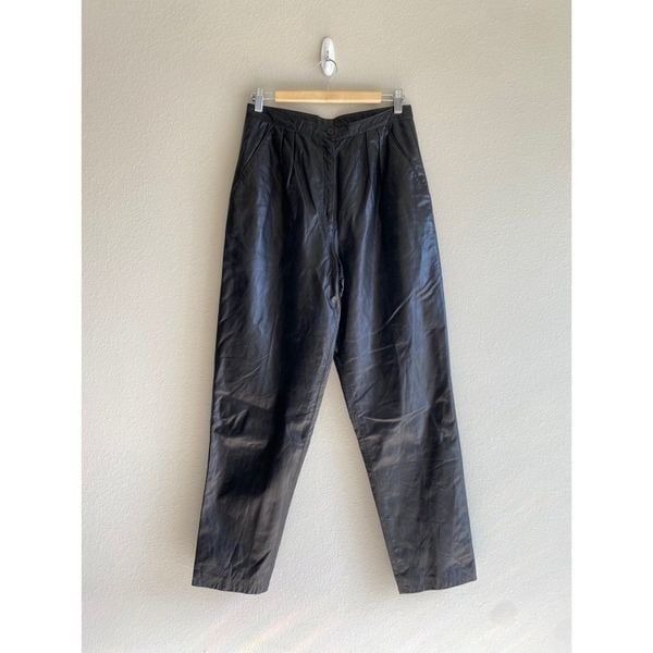 vintage margaret godfrey high rise leather pants