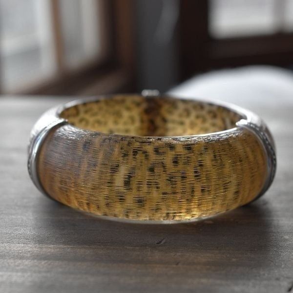 Brighton Trinity Leopard Bangle Bracelet Animal Pattern Acrylic Chunky Retired