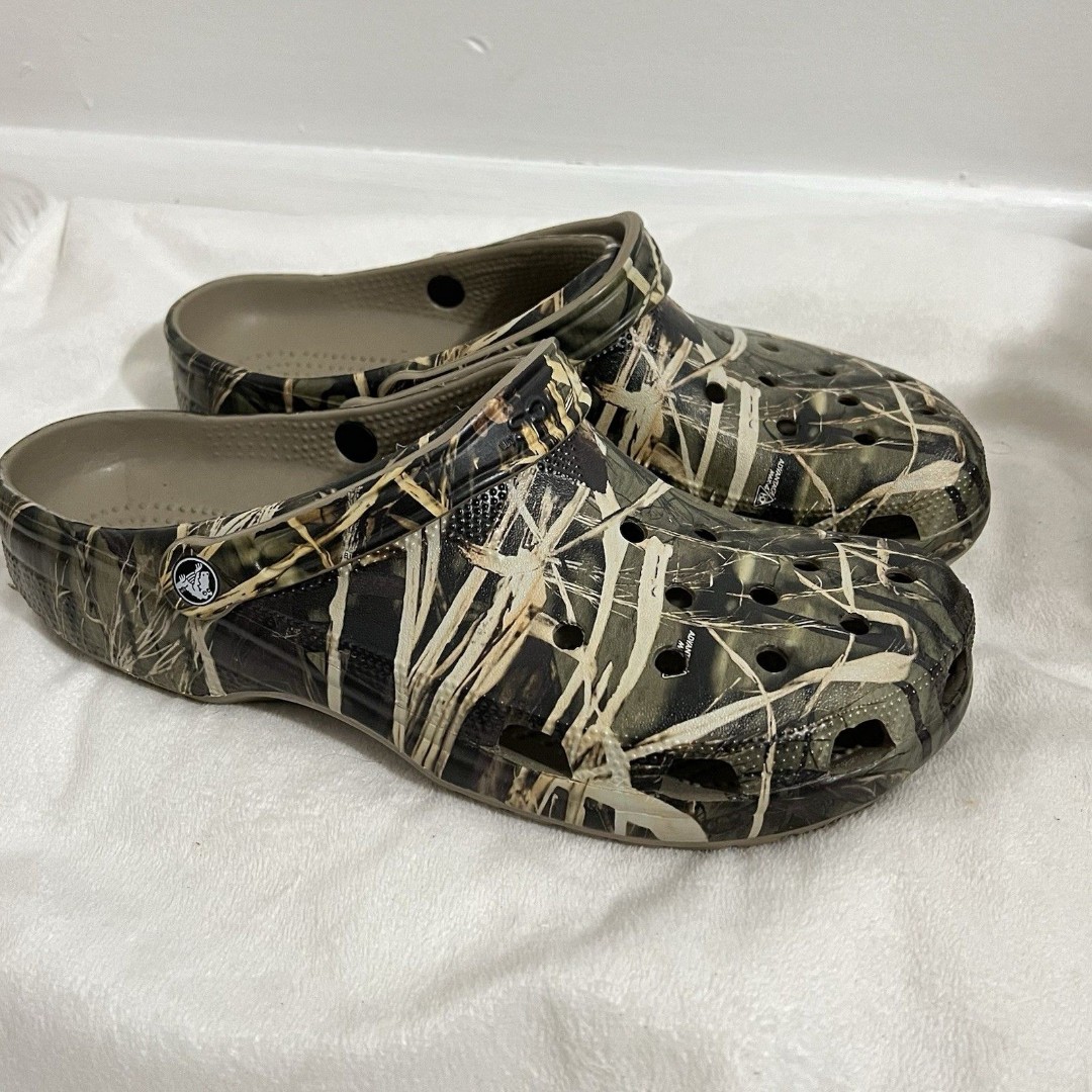 Crocs Shoes Realtree Camouflage Clogs Men’s Size 14 - 15 XXXL Green Slip On Hunt