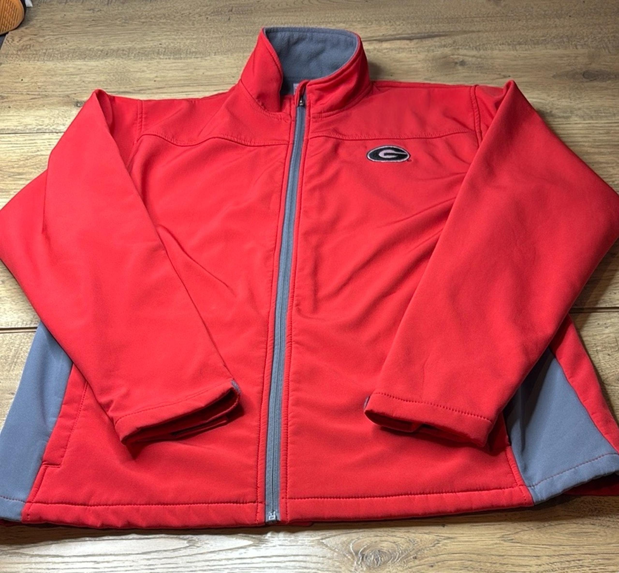 Men’s Knights Apparel Red and Gray Georgia Jacket with Stand-Up Collar Size L