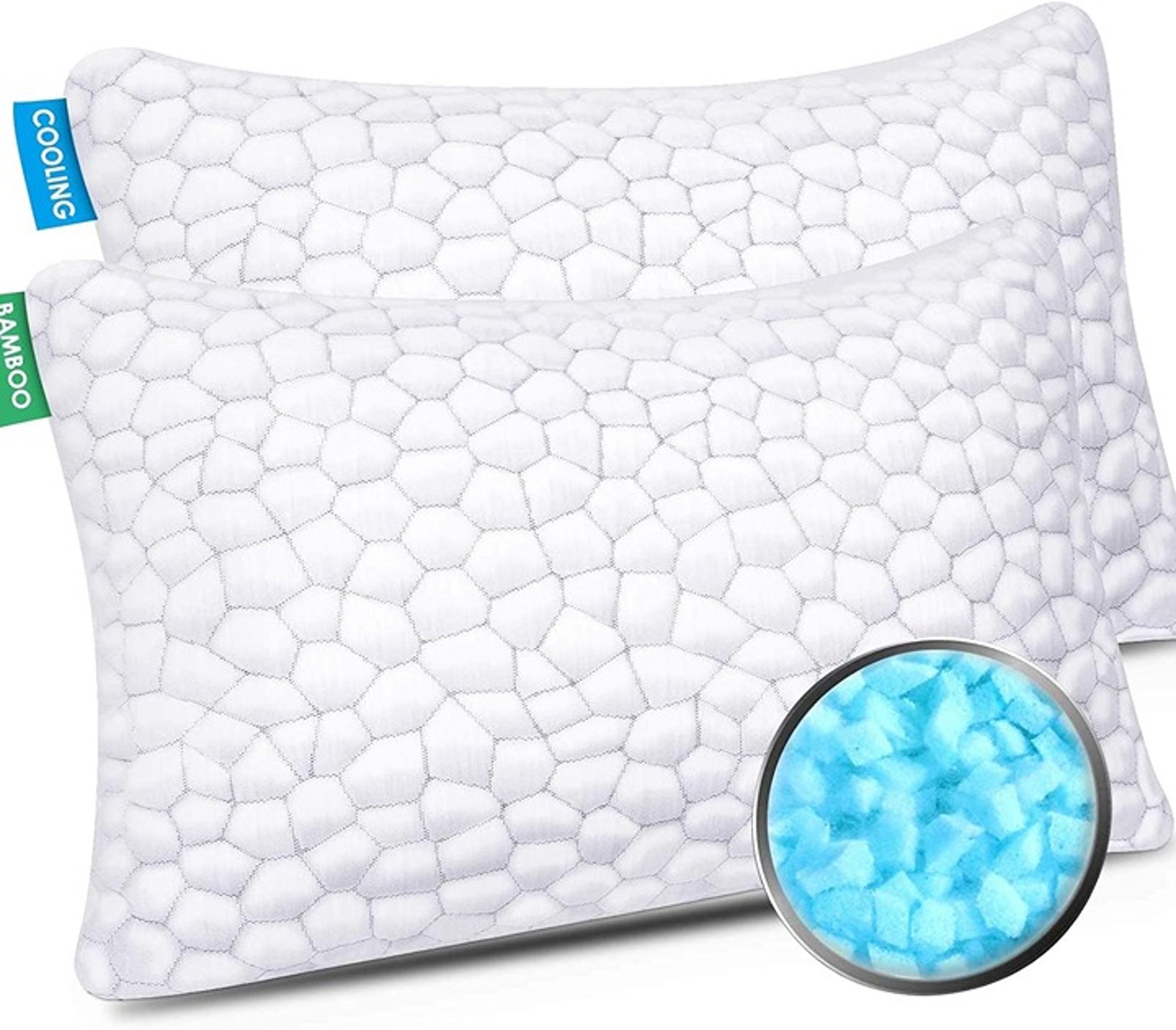 Cooling Bed Pillows for Sleeping 2 Pack Shredded Memory Foam Pillows Adjustable