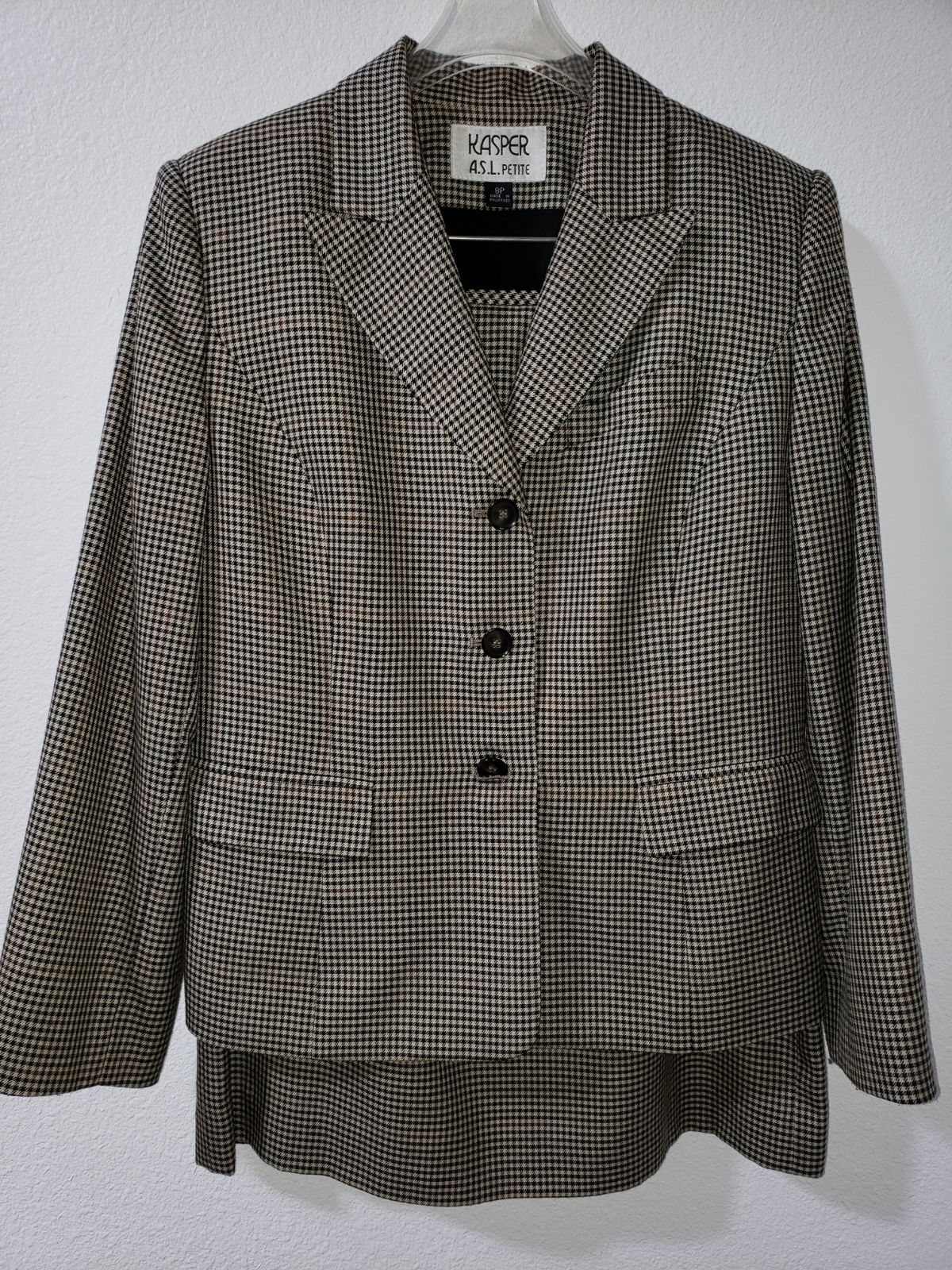 Kasper Brown Checked Suit