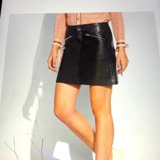 Brand New!! Coach 1941 Collection Black Leather Skirt -Size 4
