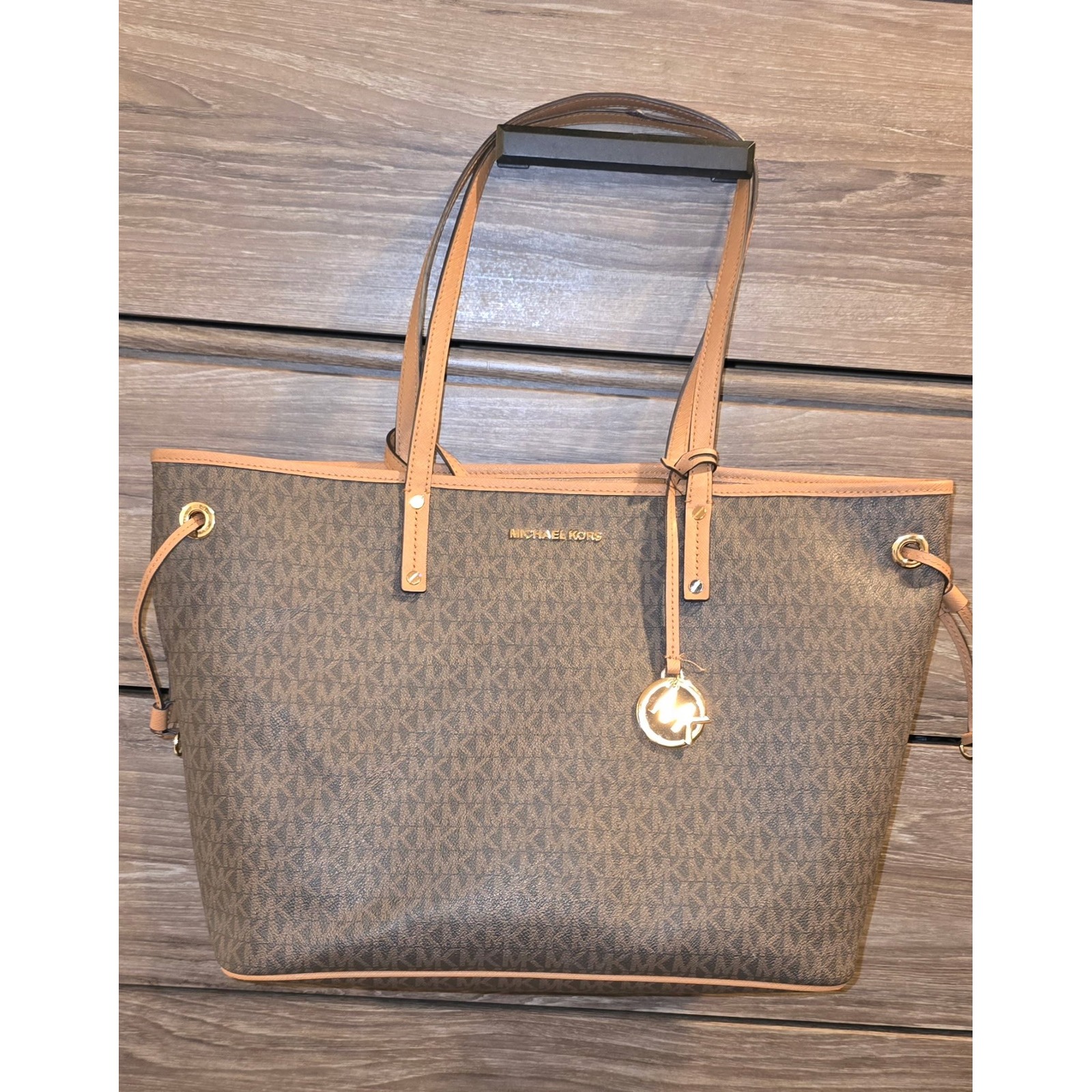 Michael Kors Signature Brown Tote with Pouch