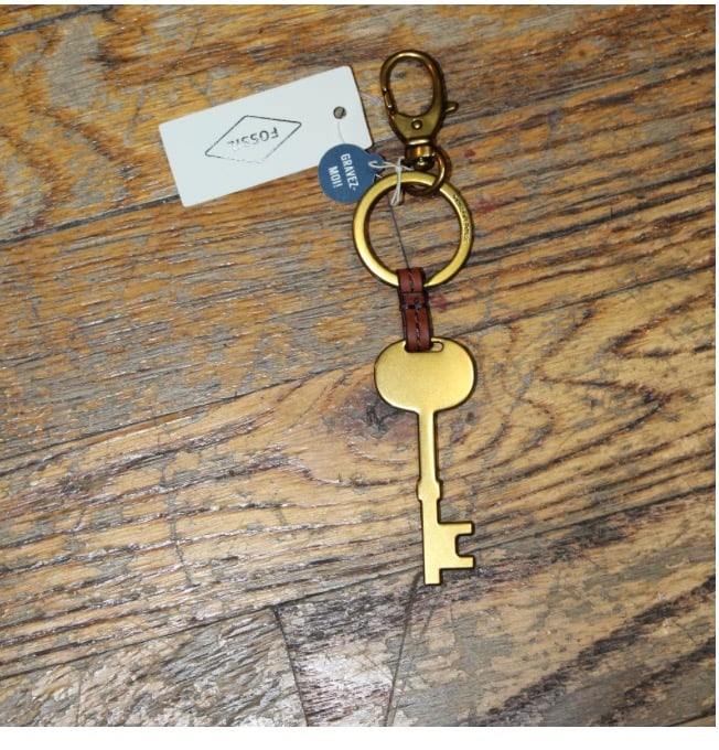 Fossil Key Shaped Key Chain.