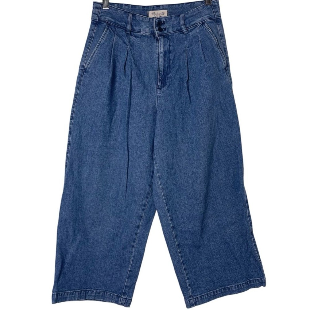 Madewell The Harlow Wide-Leg Cropped Jean in Fairson Wash Size 4/28