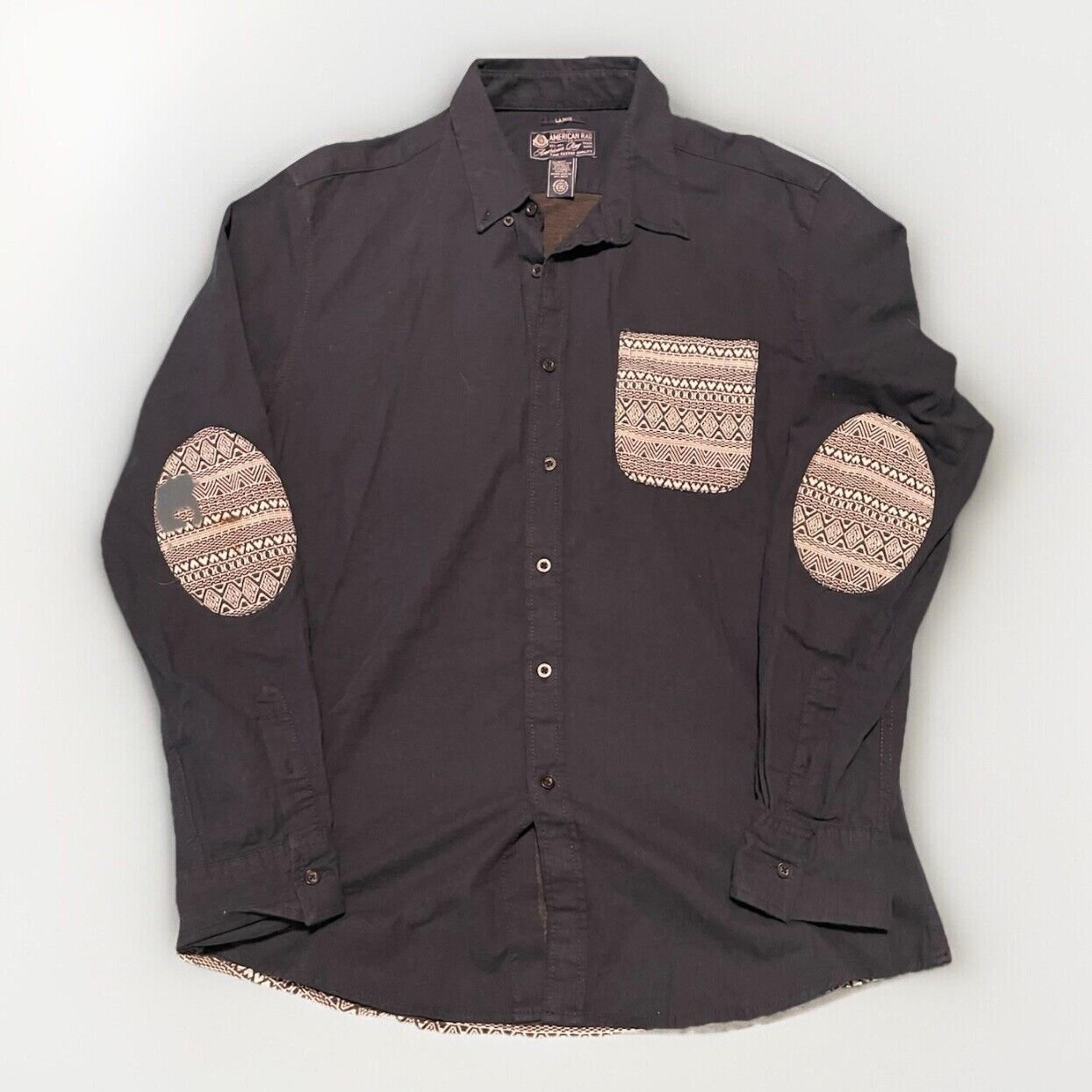 American Rag Men 100% Cotton Flannel Button Down Shirt Size Large