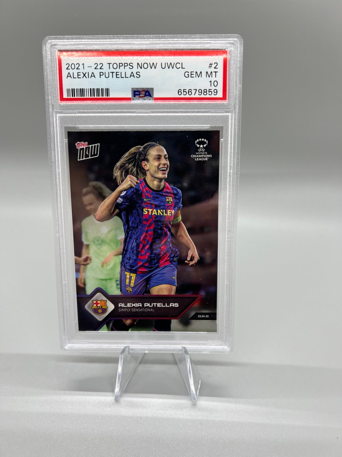 ALEXIA PUTELLAS PSA 10 ~ 2021-22 TOPPS NOW UWCL BARCELONA SPAIN WOMENS WORLD CUP