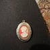 Authentic Genuine green agate Italian Blue Cameo