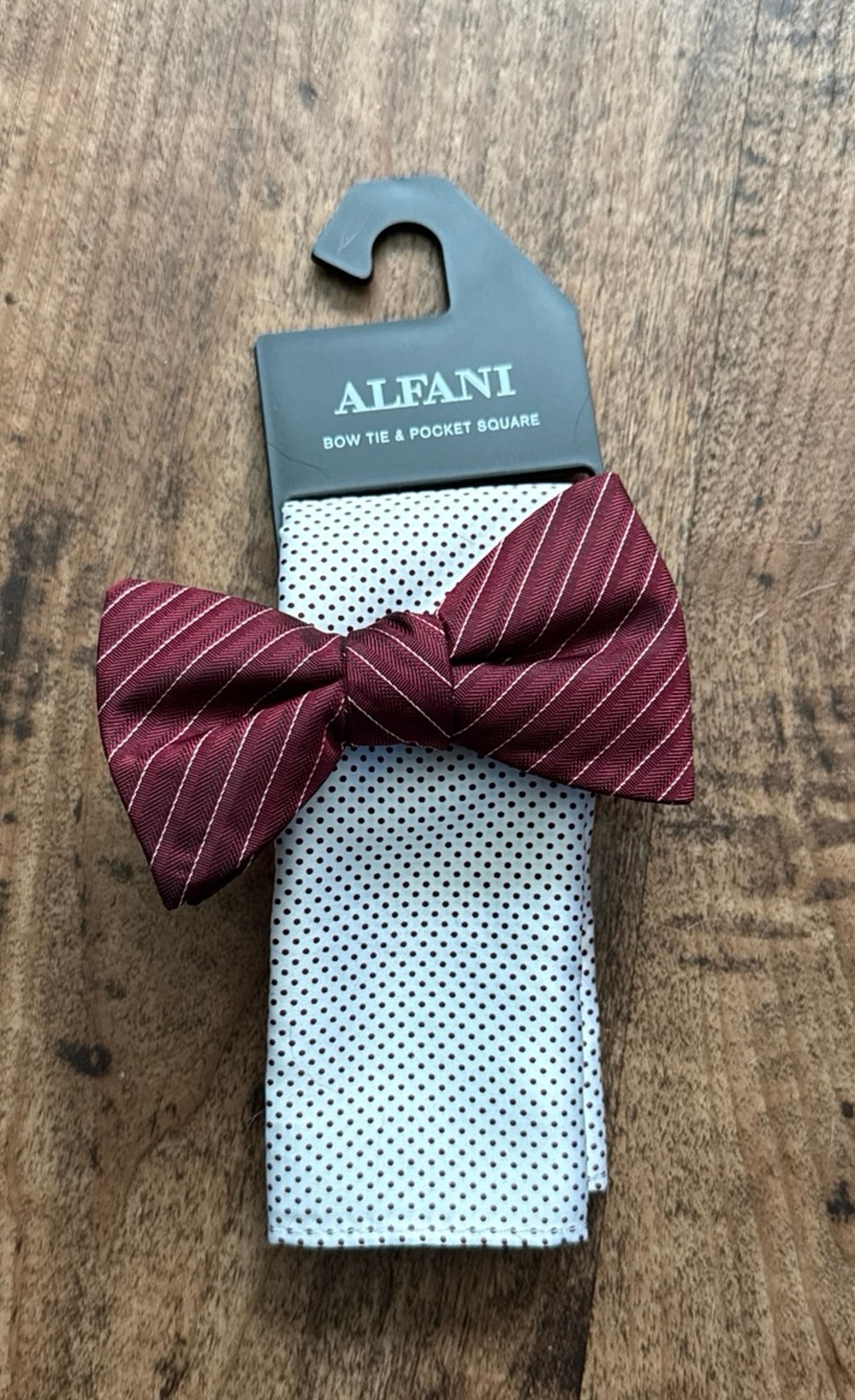 bow tie with pocket square mens new