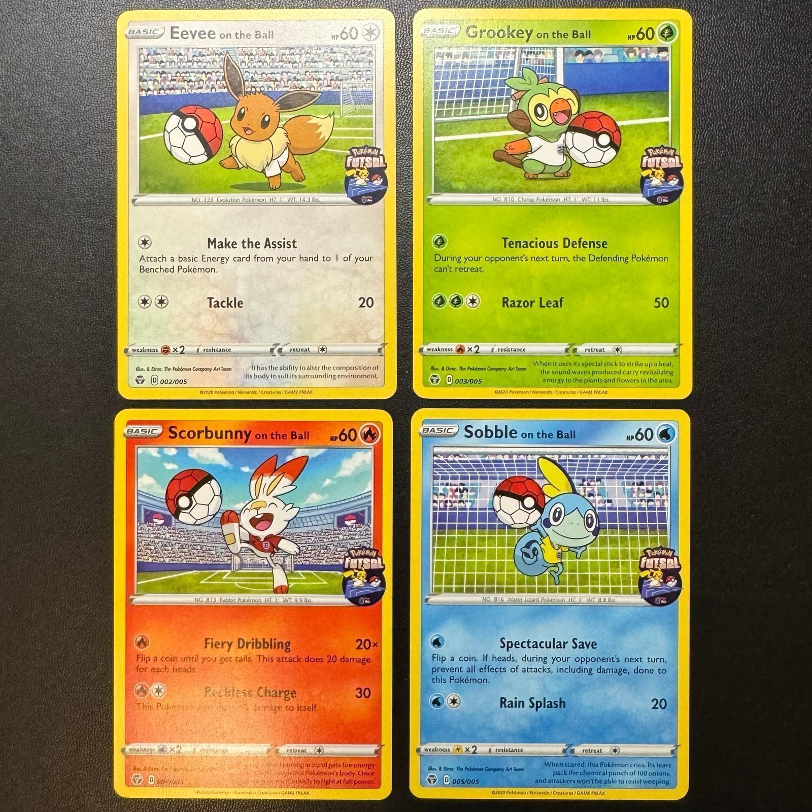 4 out of 5 On The Ball Futsal Card Set Pokemon TCG