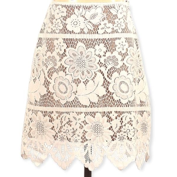 NWT For Love and Lemons Off White Lace Skirt Size XS