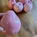 Pink ceramic fruit set of 7 gorgeous!