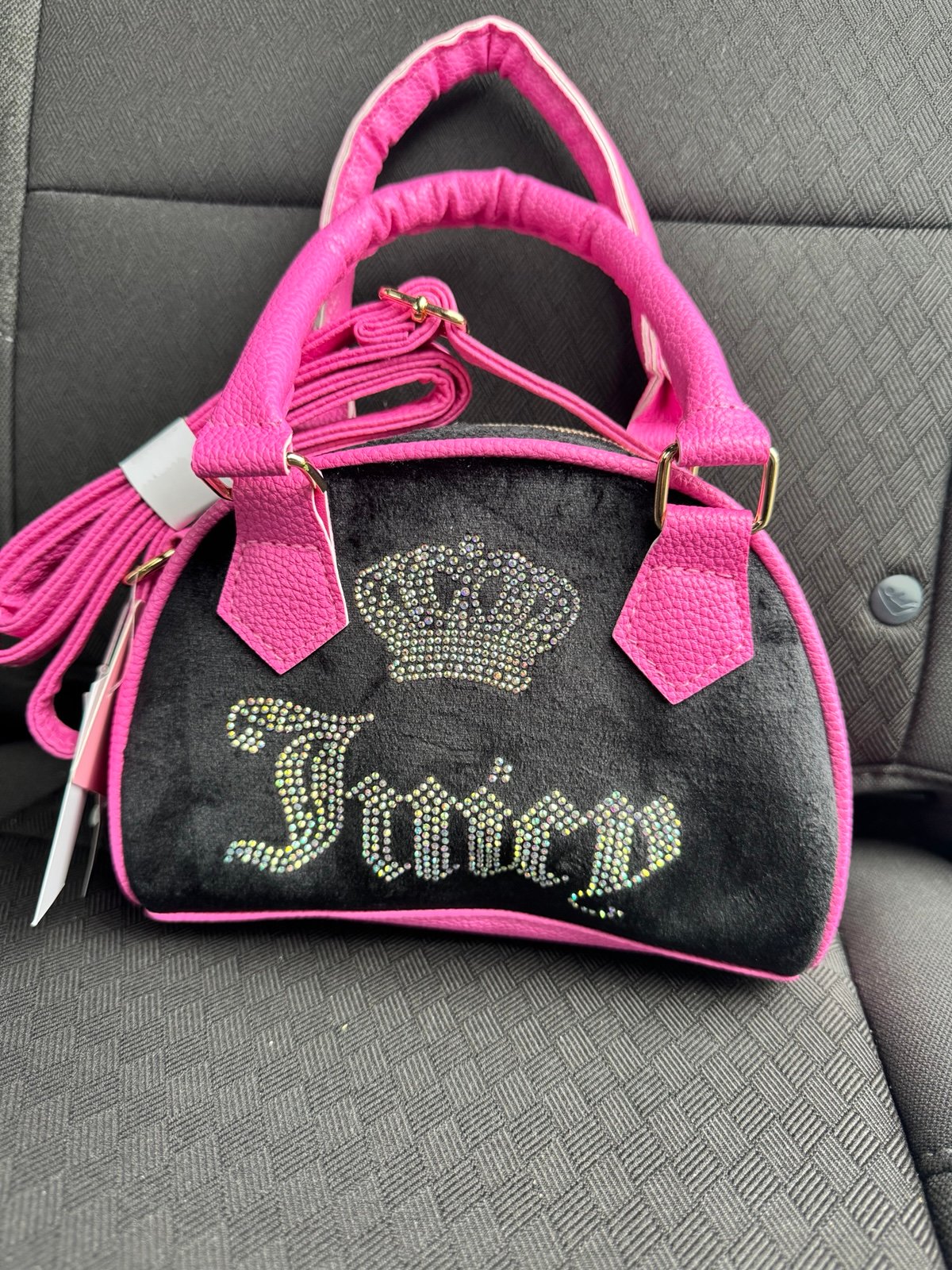 Juicy Couture Mini Bag Black Velvet Sequence BNWT Combine Postage