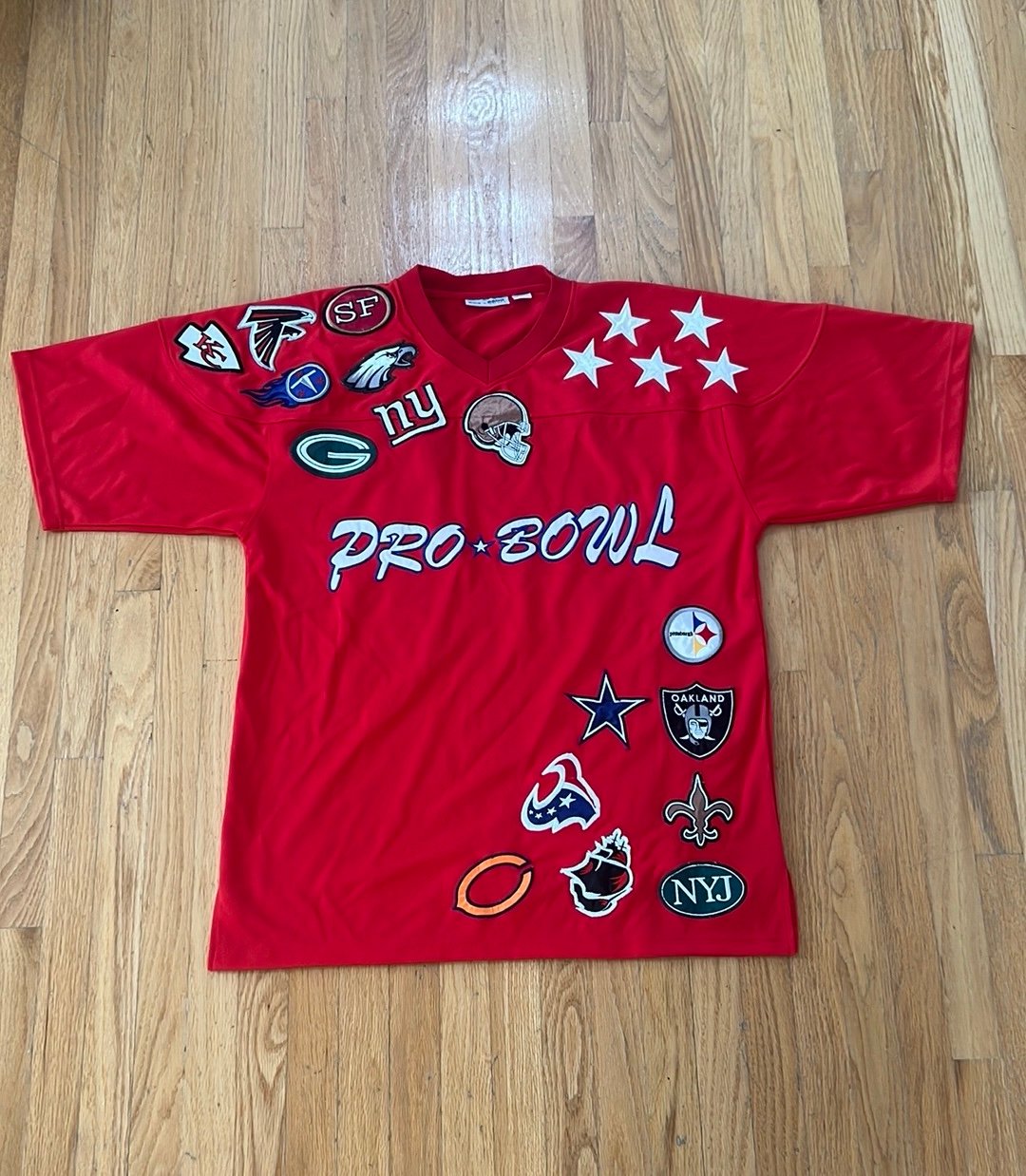NFL Vintage Rare Red Pro Bowl Football Jersey 04 Mens 2XL XXL Eagles Chiefs