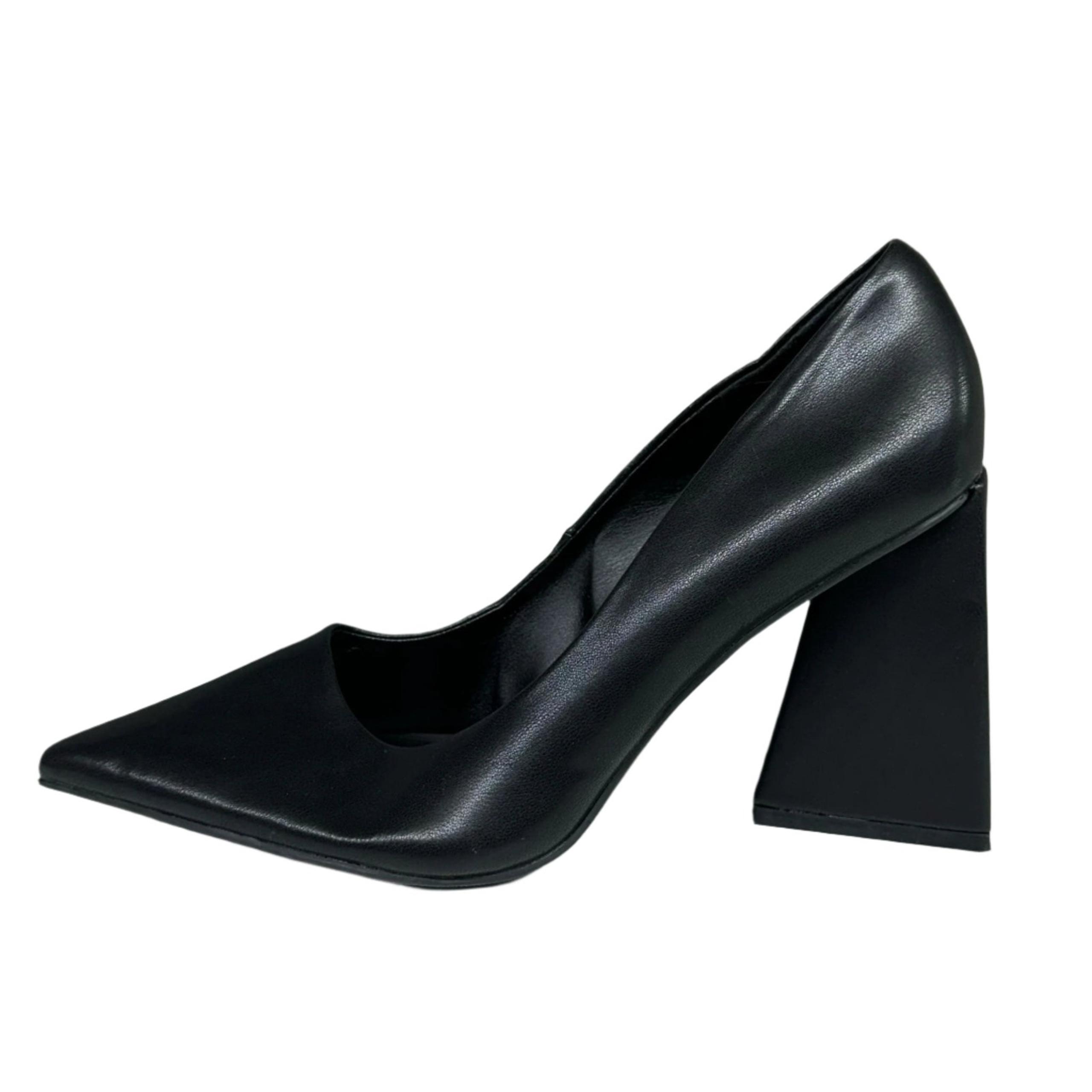 Abound Black Pointed Toe Heels, Faux Leather Size 10 New Without Box