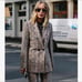 Anine Bing Madeline Python Print Oversized Double Breasted Blazer Tan/Brown XS