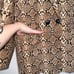 Anine Bing Madeline Python Print Oversized Double Breasted Blazer Tan/Brown XS