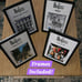 Beatles Retro 8X10 Album Cover Prints Framed