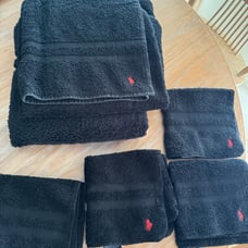 Set black ralph lauren towel set