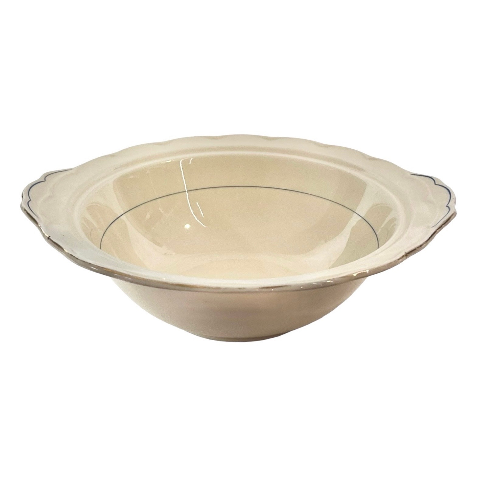 VTG Grindley Creampetal VEGETABLE BOWL 10 Serving Dish Handles Cream Gold Rim