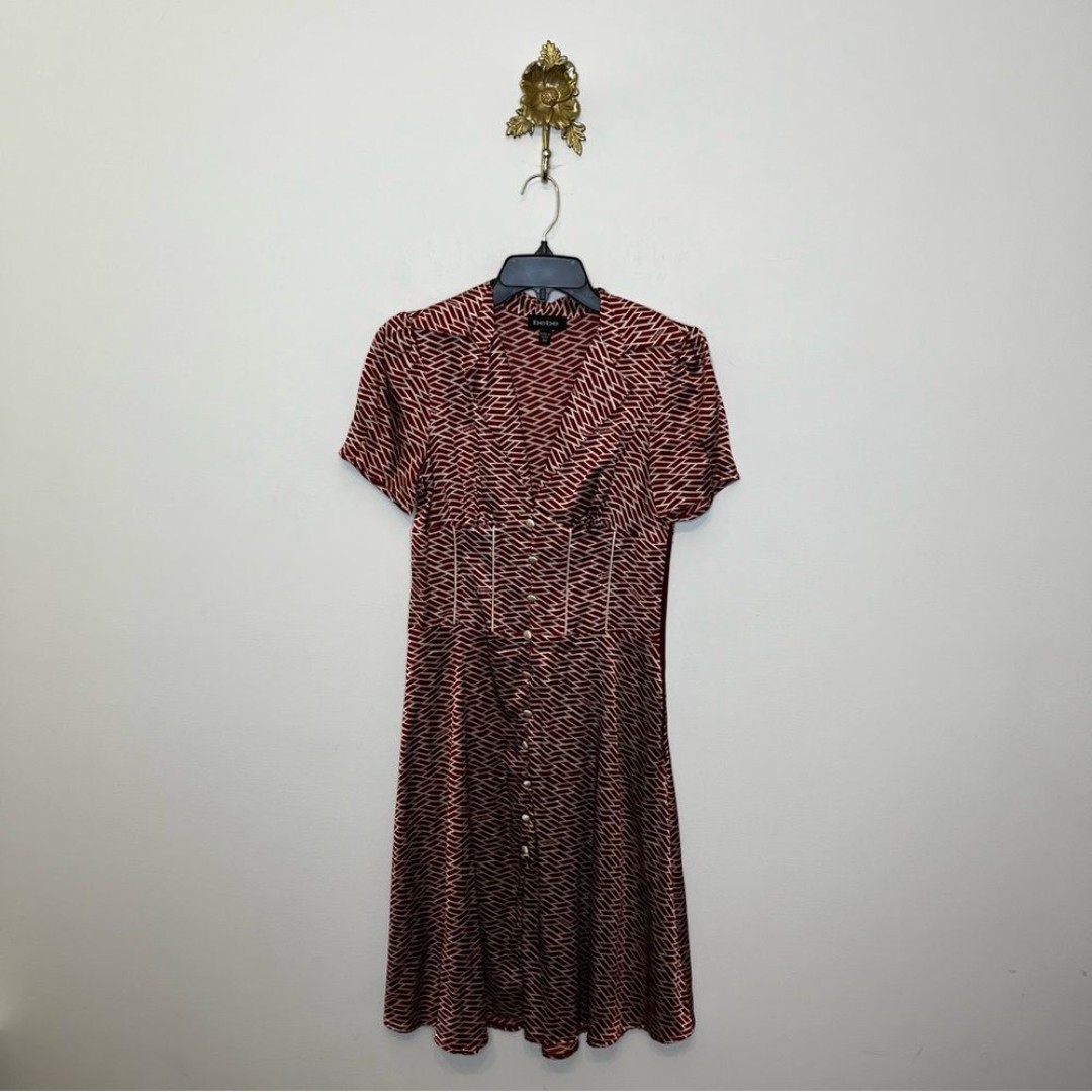 Bebe Vintage Silk Midi Dress XS