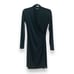 Norma Kamali Side Draped Jersey Long Sleeve Faux Wrap Dress Black Size Small