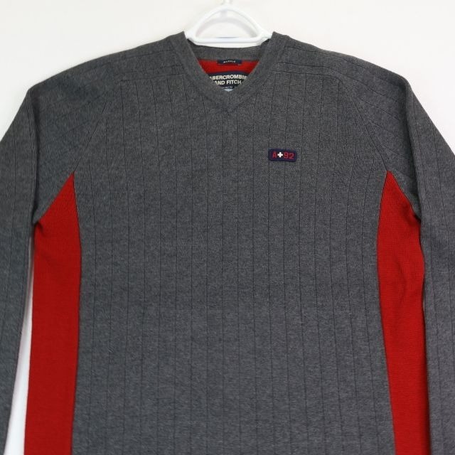 Abercrombie & Fitch Sweater Men's XL Muscle Fit Pullover Ribbed Knit Y2K A+92