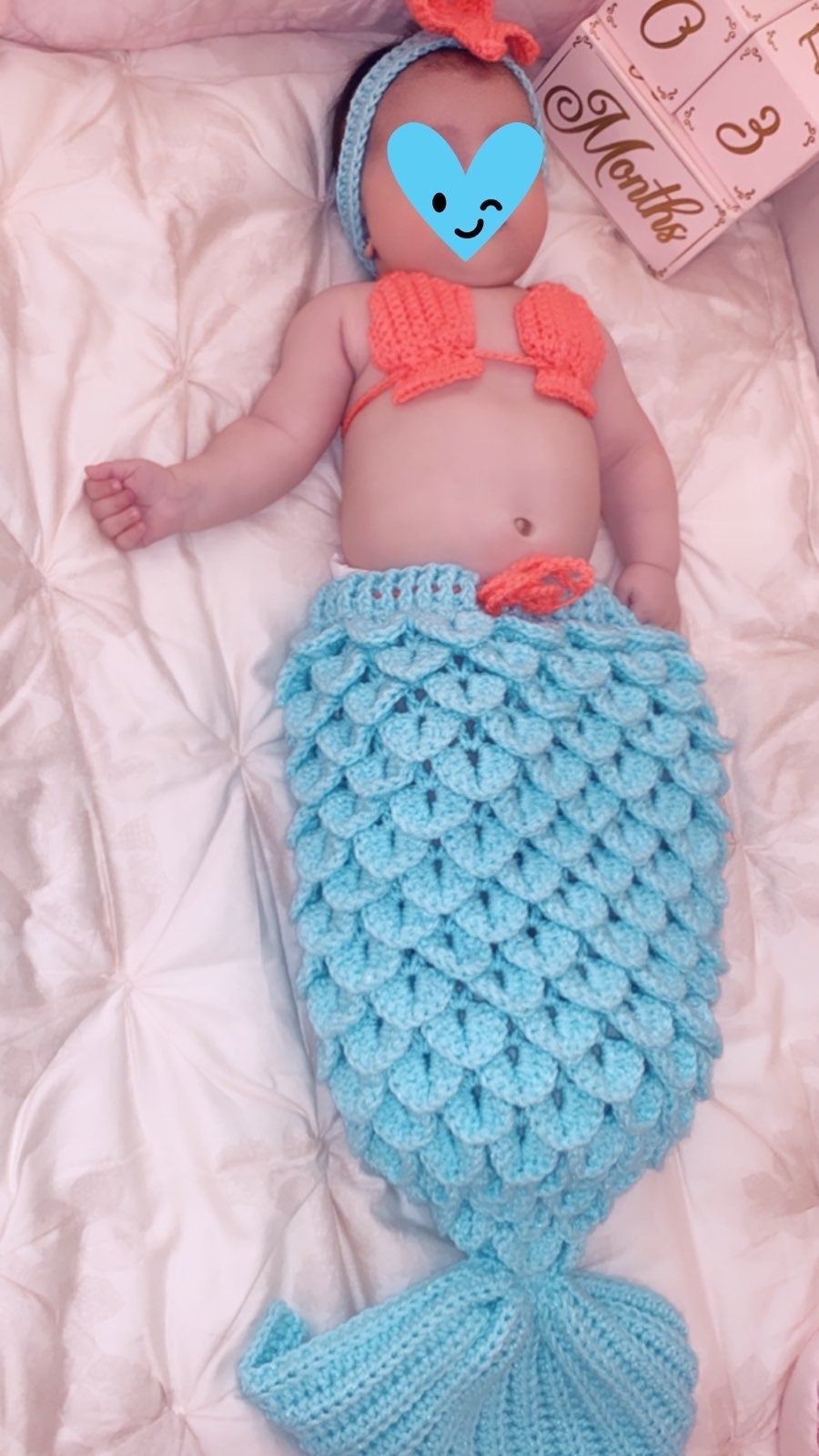 Baby mermaid 3 piece outfit