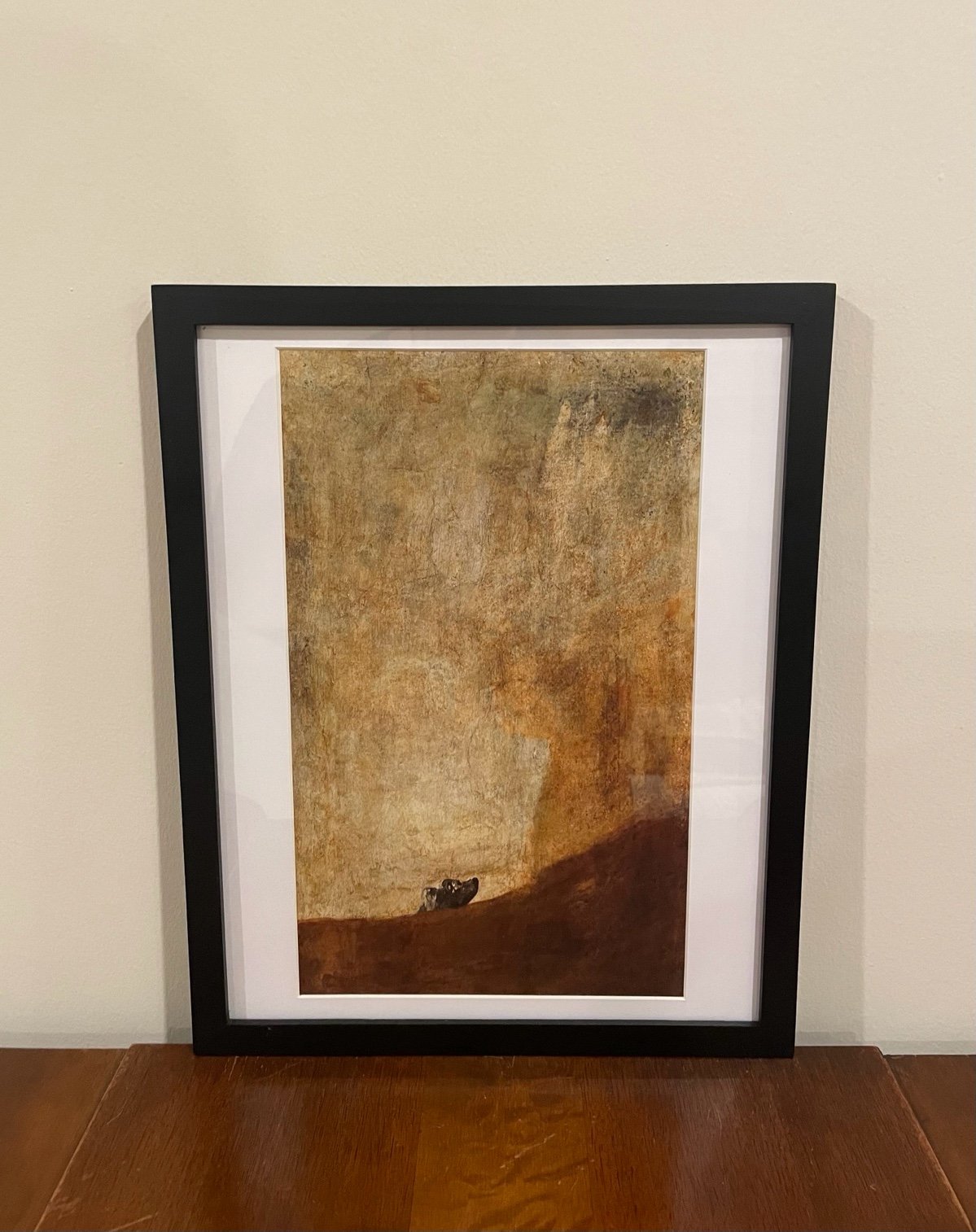 Francisco de Goya Dog 12x15 Framed Print El Perro Solitude Horror Wall Art