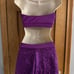 THE LINE UP PRO CHEER DANCE NFL NBA NHL Purple Sequin Audition Costume 2pc Small