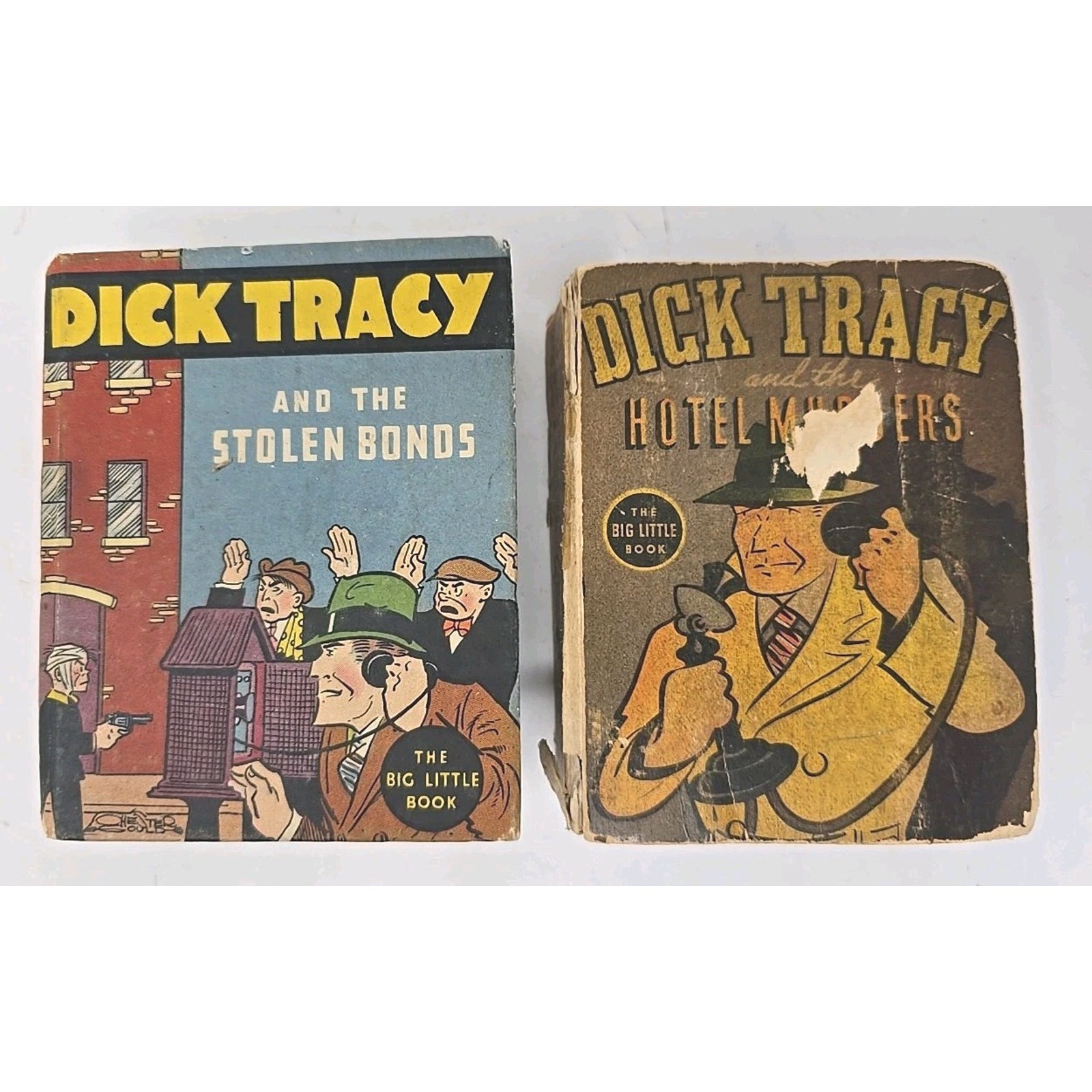 Vintage Dick Tracy The Hotel Murders The Stolen Bonds The Big Little Books U114