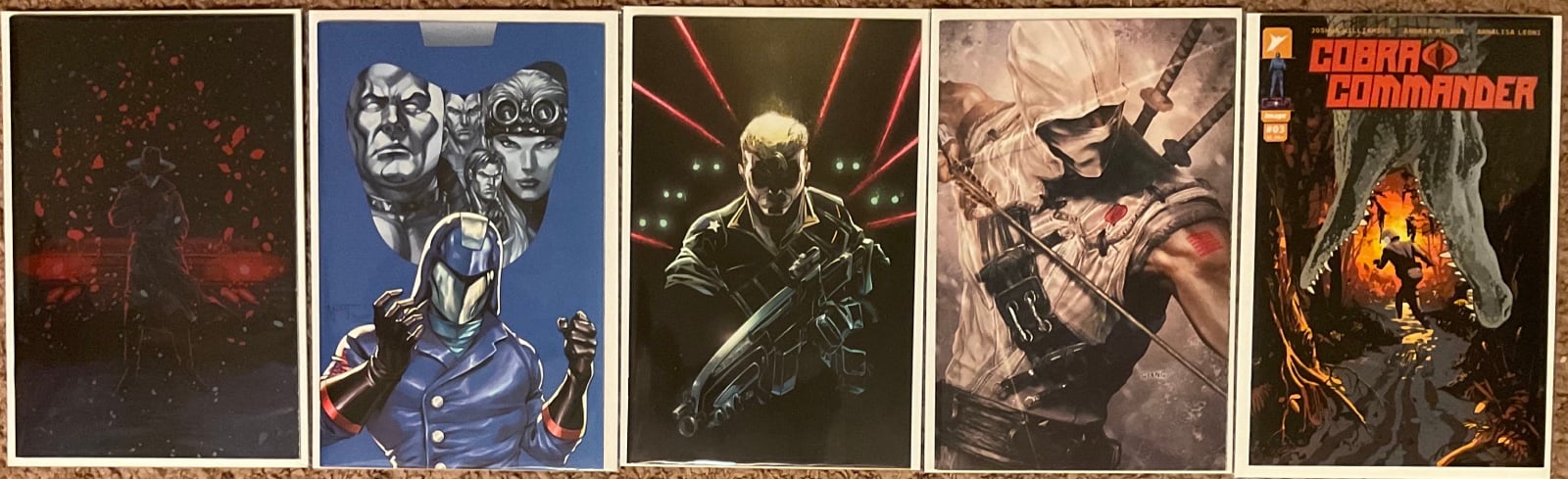 COBRA COMMANDER #1 Foil, GI Joe # 1 Virgin, Snake Eyes DEADGAME # 2 Virgin