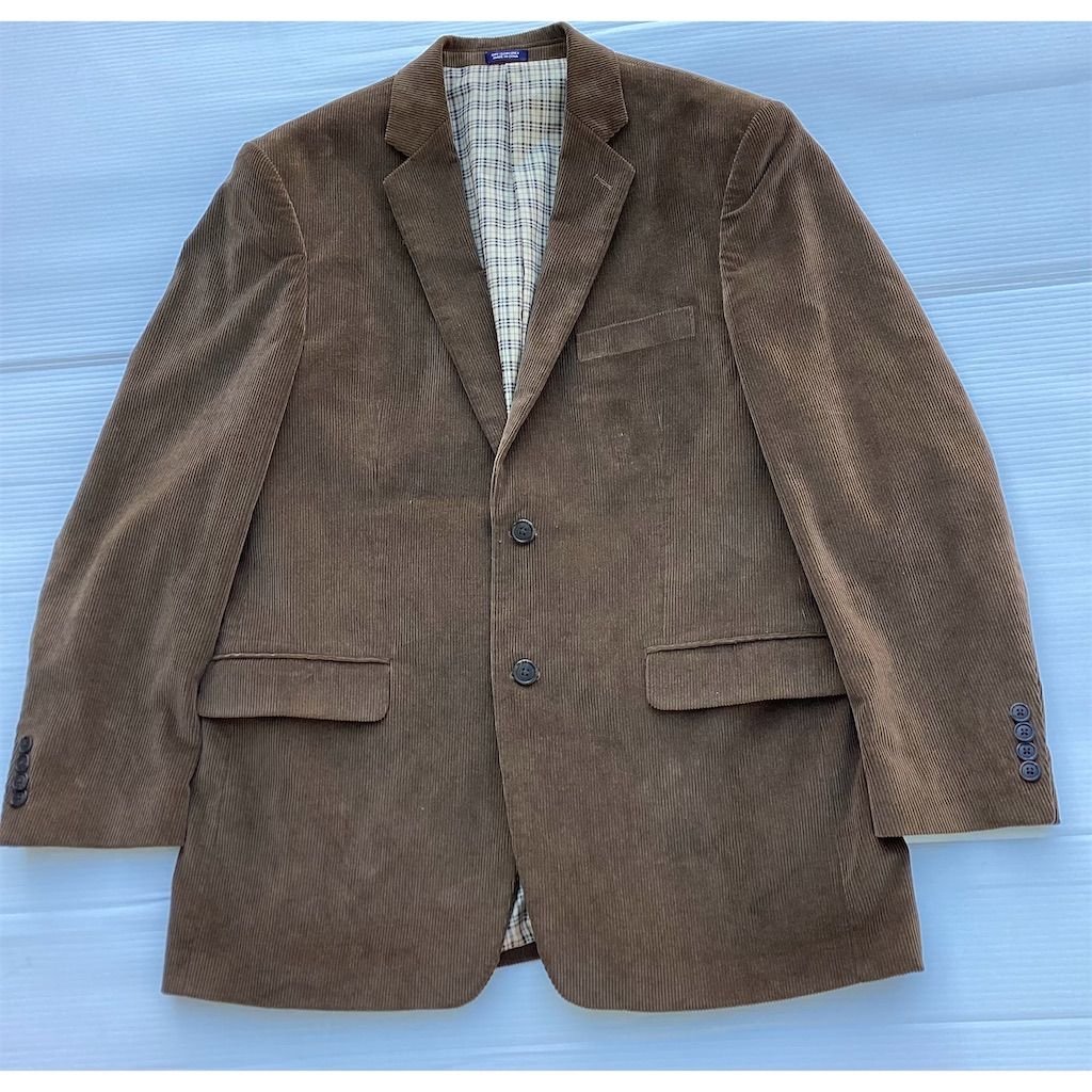 Saddlebred Men's Brown Corduroy Blazer Size 42 Classic Formal