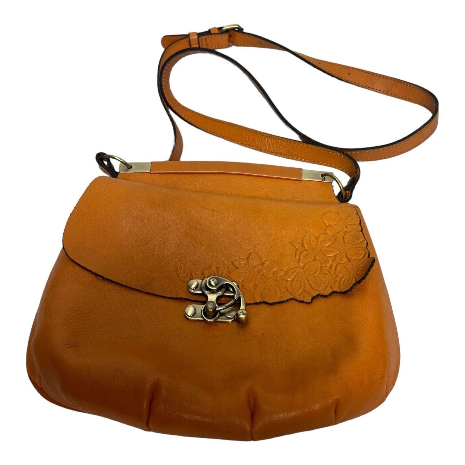 Patricia Nash Leather Veneto Tan Crossbody Bag Handbag Purse And Wallet