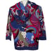 Vintage Y2K Medium Floral Lucky Brand Full Zip 3/4 Sleeve Boho Hoodie Jacket X11