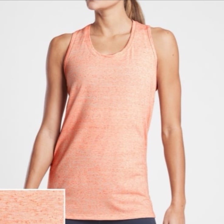 NWT Athleta Drishti Textured Tank Top Island Coral Women’s XS Relaxed Fit Yoga
