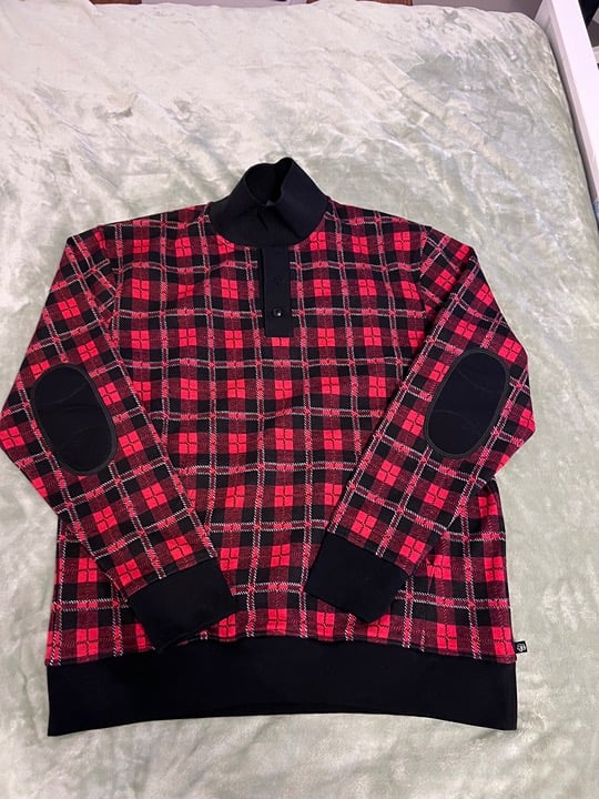 Ted Baker London Bennev Plaid Rugby Polo in Red