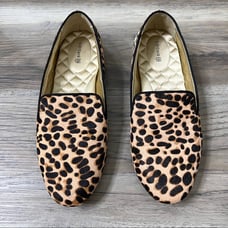 Birdies The Starling Loafers Cheetah Calf Hair Shoes sz 8